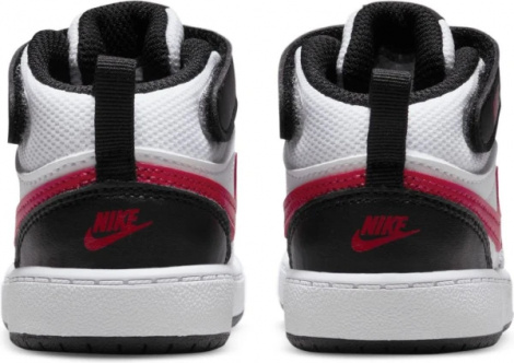 Кроссовки детские Nike COURT BOROUGH MID 2 (TDV) красно-черно-белые CD7784-110