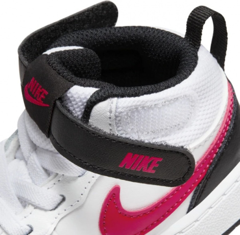 Кроссовки детские Nike COURT BOROUGH MID 2 (TDV) красно-черно-белые CD7784-110