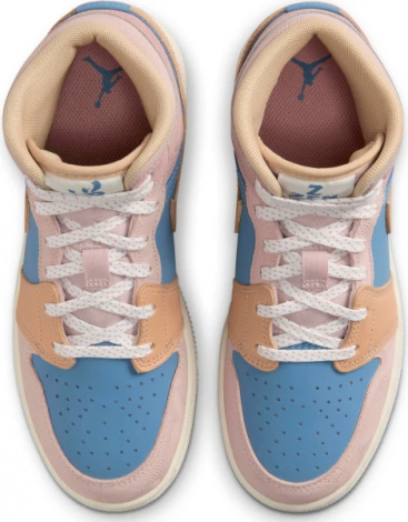 Кросівки підліткові Nike JORDAN 1 MID "ZEN" (GS) коричнево-блакитні FN7452-400