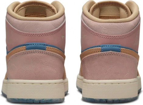 Кросівки підліткові Nike JORDAN 1 MID "ZEN" (GS) коричнево-блакитні FN7452-400