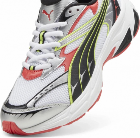 Кроссовки Puma MORPHIC серебряно-черно-желто-оранжевые 39272411