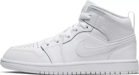 Кроссовки детские Nike AIR JORDAN 1 MID (PS) белые 640734-130