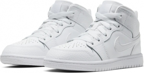Кроссовки детские Nike AIR JORDAN 1 MID (PS) белые 640734-130