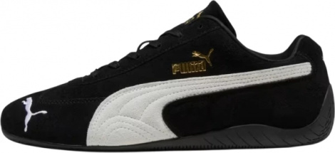 Кроссовки Puma SPEEDCAT OG черно-бело-золотые 398846-01