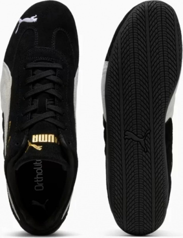 Кроссовки Puma SPEEDCAT OG черно-бело-золотые 398846-01