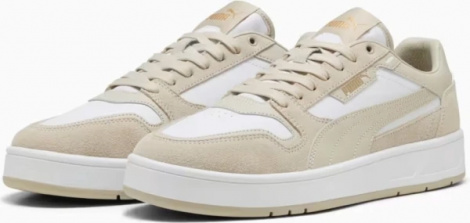 Кеды Puma COURT CLASSIC SUEDE бежево-белые 40021503