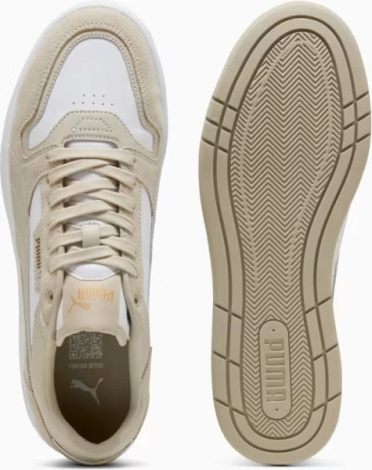 Кеды Puma COURT CLASSIC SUEDE бежево-белые 40021503