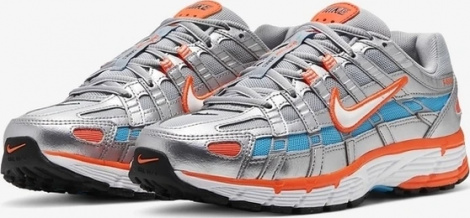 Кроссовки женские Nike W NIKE P-6000 серебряно-оранжевые CT3751-001