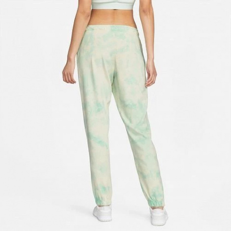 Спортивные штаны женские Nike W NSW CLD DYE JRSY MR JGGR бежево-бирюзовые DM6714-379