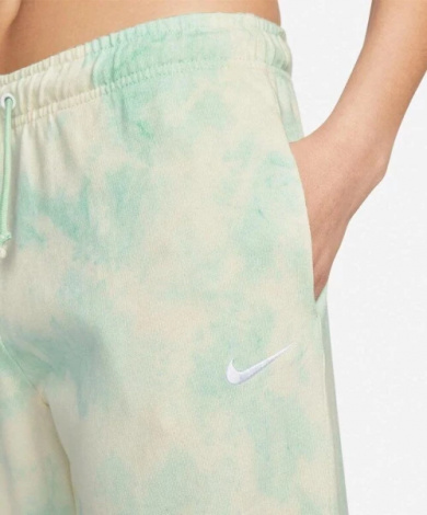 Спортивные штаны женские Nike W NSW CLD DYE JRSY MR JGGR бежево-бирюзовые DM6714-379