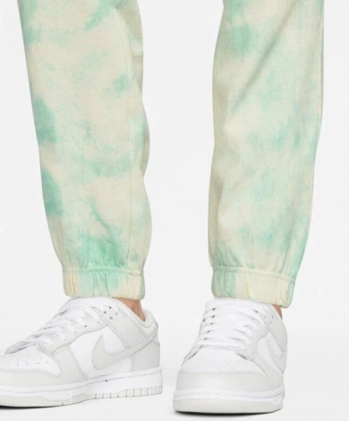 Спортивные штаны женские Nike W NSW CLD DYE JRSY MR JGGR бежево-бирюзовые DM6714-379