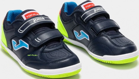 Футзалки (бампи) дитячі Joma TOP FLEX темно-синьо-салатові TPJS2533INV