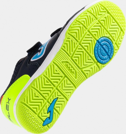 Футзалки (бампи) дитячі Joma TOP FLEX темно-синьо-салатові TPJS2533INV
