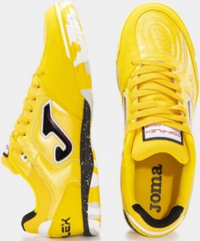 Футзалки (бампи) Joma TOP FLEX жовто-чорно-білі TOPW2428IN
