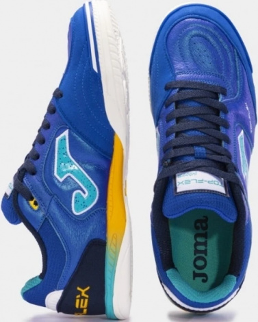 Футзалки (бампи) Joma TOP FLEX синьо-бірюзово-оранжеві TOPW2404IN