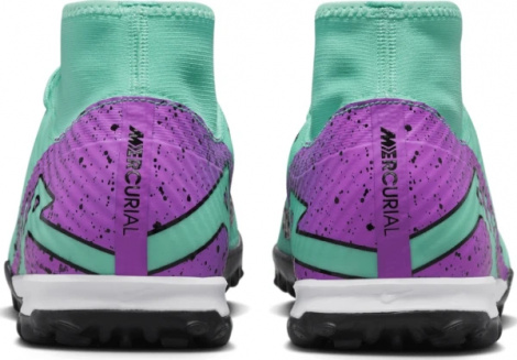 Сороконожки (шиповки) Nike MERCURIAL ZOOM SUPERFLY 9 ACADEMY TF бирюзово-фиолетовые DJ5629-300