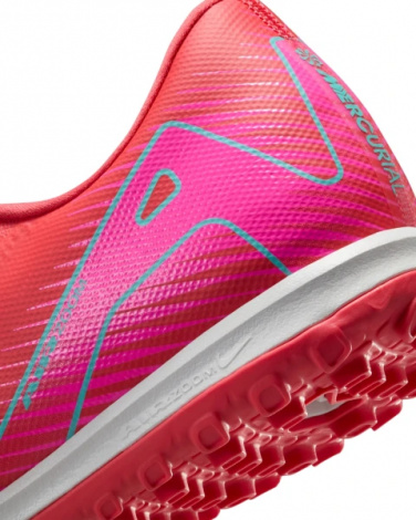 Сороконіжки (шиповки) Nike MERCURIAL ZOOM VAPOR 16 ACADEMY TF червоно-рожево-бірюзові FQ8449-800