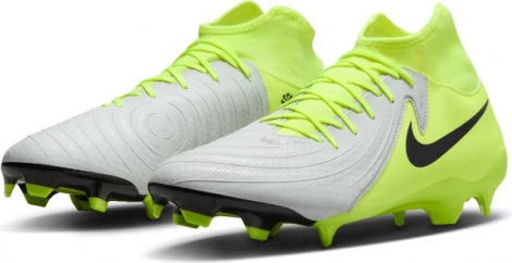 Бутси Nike PHANTOM LUNA II ACADEMY FG/MG срібно-лаймові FD6725-003