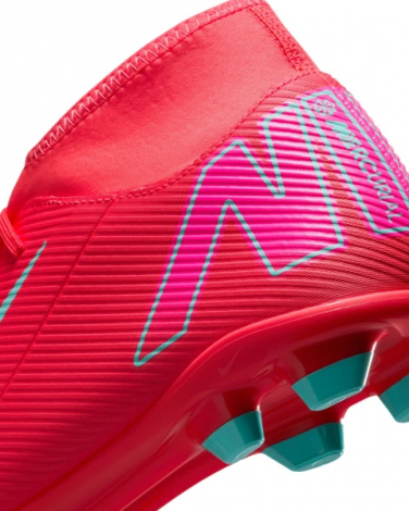 Бутси Nike MERCURIAL SUPERFLY 10 CLUB FG/MG червоно-рожево-бірюзові FQ8314-800
