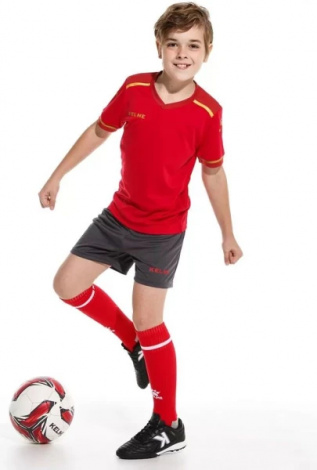Комплект футбольної форми дитячий Kelme SEGOVIA червоно-сірий 8351ZB3158.9667