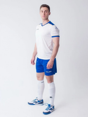 Комплект футбольної форми Kelme SEGOVIA біло-синій 3871001.9104