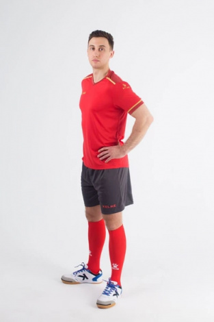 Комплект футбольної форми Kelme SEGOVIA червоно-темно-сірий 3871001.9667
