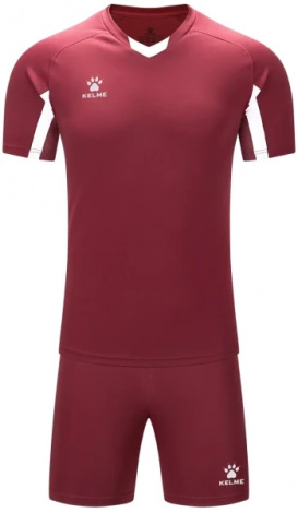 Комплект футбольної форми Kelme LEON бордово-білий 7351ZB1129.9691