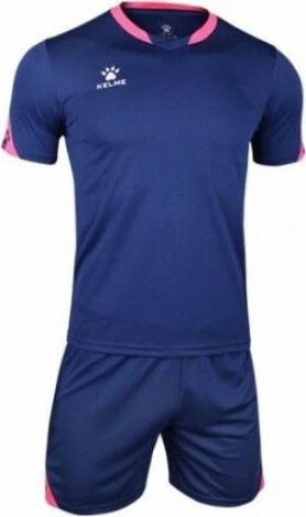 Комплект футбольної форми Kelme GIRONA темно-синьо-рожевий 3801099.9420