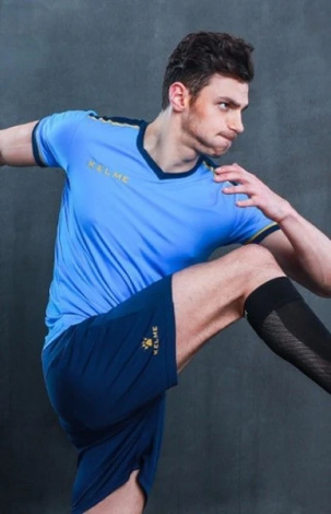 Комплект футбольной формы Kelme SEGOVIA голубо-темно-синий 3871001.9996