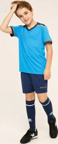 Комплект футбольної форми дитячий Kelme SEGOVIA блакитно-темно-синій 8351ZB3158.9996