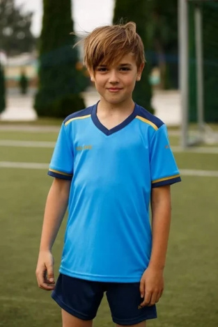 Комплект футбольної форми дитячий Kelme SEGOVIA блакитно-темно-синій 8351ZB3158.9996