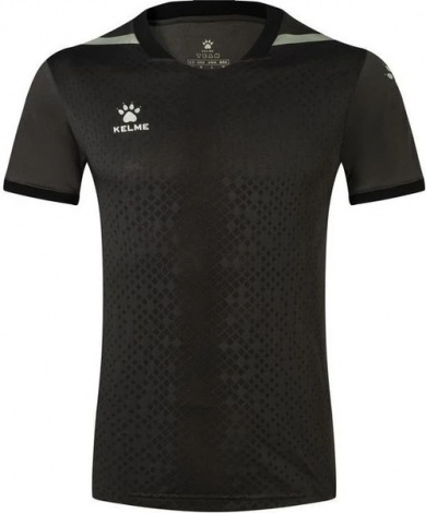 Футболка Kelme SHORT SLEEVE FOOTBALL JERSEY сіро-чорна 3801170.9201