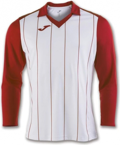 Футболка Joma GRADA бело-красная, длинный рукав