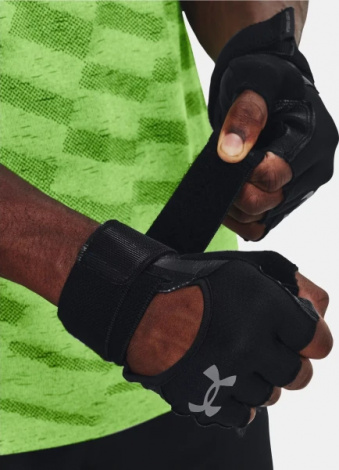 Рукавички для важкої атлетики Under Armour WEIGHTLIFTING GLOVES чорні 1369830-001