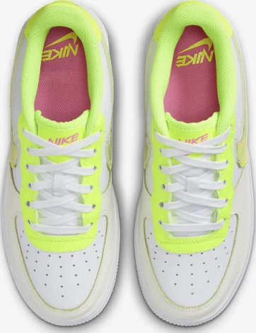 Кросівки підліткові Nike AIR FORCE 1 LV8 (GS) біло-салатові DV1680-100