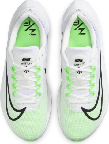 Кроссовки беговые Nike ZOOM FLY 5 бело-салатово-синие DM8968-101