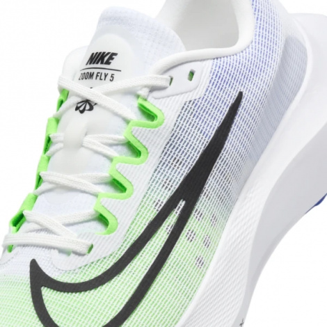 Кроссовки беговые Nike ZOOM FLY 5 бело-салатово-синие DM8968-101