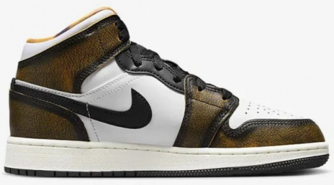 Кросівки дитячі Nike AIR JORDAN 1 MID SE (GS) різнокольорові DQ8418-071