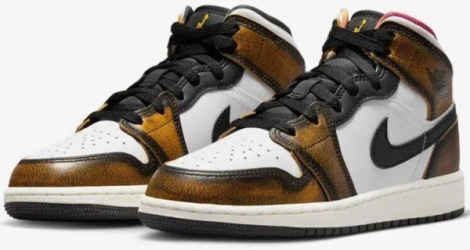 Кросівки дитячі Nike AIR JORDAN 1 MID SE (GS) різнокольорові DQ8418-071