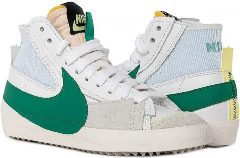 Кросівки Nike BLAZER MID 77 JUMBO біло-зелені DR8595-100