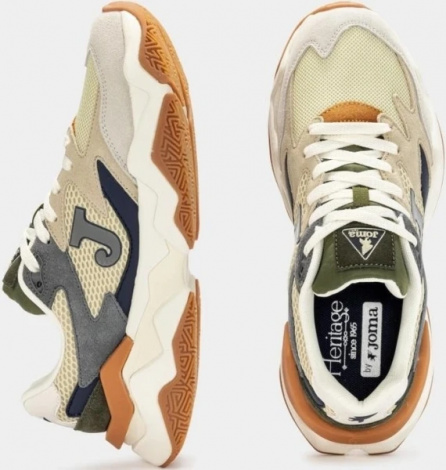 Кросівки Joma 1400 бежево-сіро-зелені C1400S2536