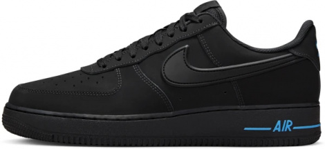 Кросівки Nike AIR FORCE 1 07 LOW 'RUBBER SWOOSH' чорно-сині HV6223-001