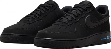 Кросівки Nike AIR FORCE 1 07 LOW 'RUBBER SWOOSH' чорно-сині HV6223-001