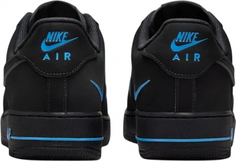 Кросівки Nike AIR FORCE 1 07 LOW 'RUBBER SWOOSH' чорно-сині HV6223-001