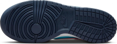 Кросівки підліткові Nike DUNK LOW (GS) біло-блакитно-коралово-темно-сині HF4794-345