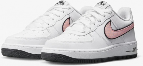 Кросівки дитячі Nike AIR FORCE 1 GS біло-рожеві DZ6307-100