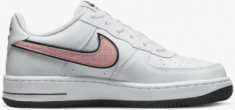 Кросівки дитячі Nike AIR FORCE 1 GS біло-рожеві DZ6307-100