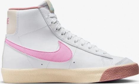 Кеди підліткові Nike BLAZER MID 77 (GS) біло-рожеві DZ2900-100