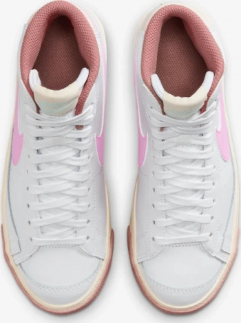 Кеди підліткові Nike BLAZER MID 77 (GS) біло-рожеві DZ2900-100
