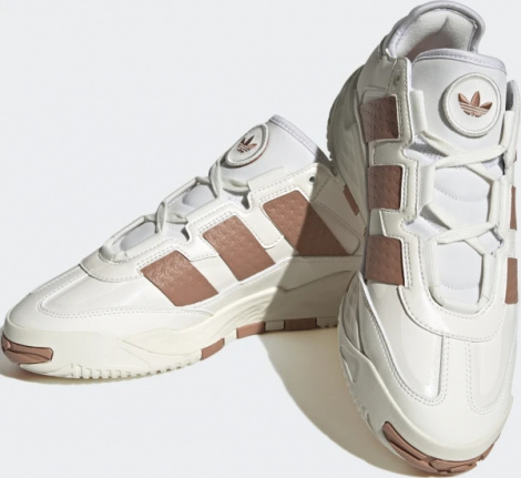 Кроссовки Adidas NITEBALL бело-коричневые IE6817